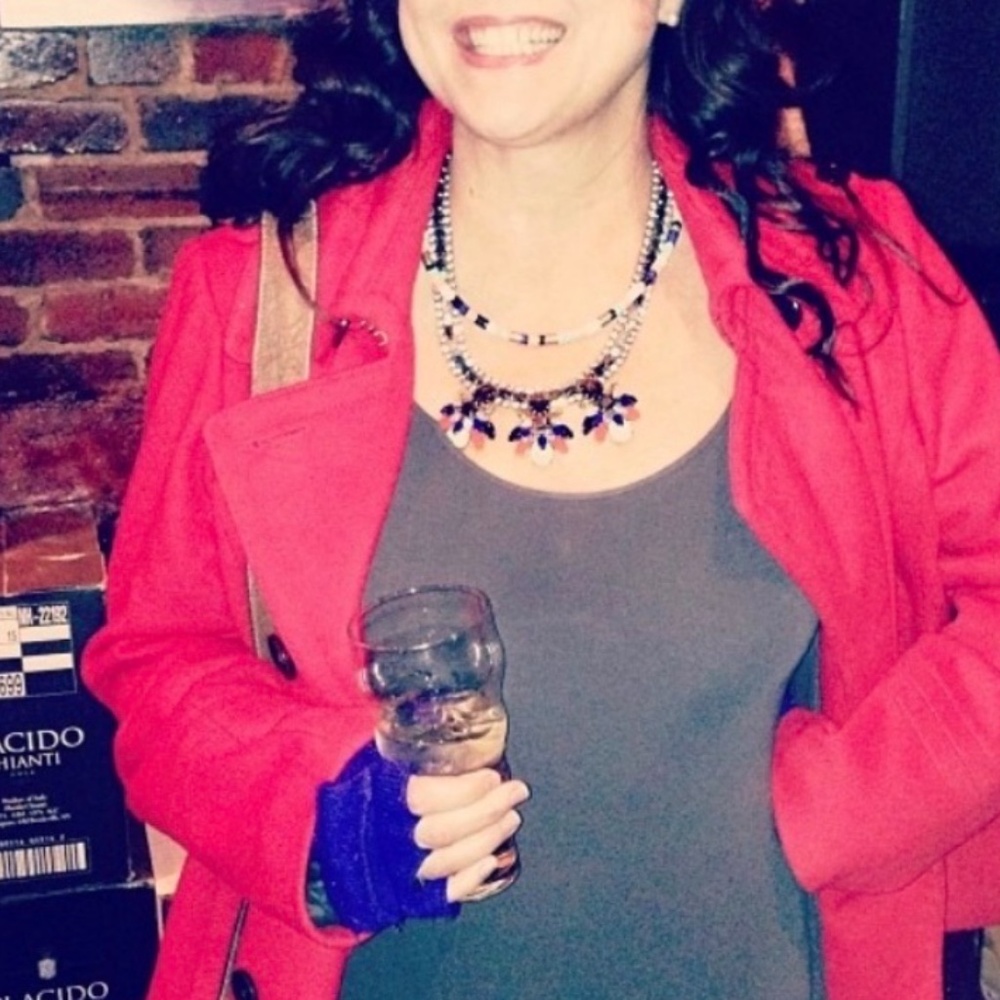 J Crew Womens Red Wool Double Breasted Coat